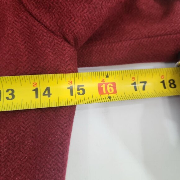 Vintage Wine Red Handmade Pea Coat Womens Small - Picture 12 of 15
